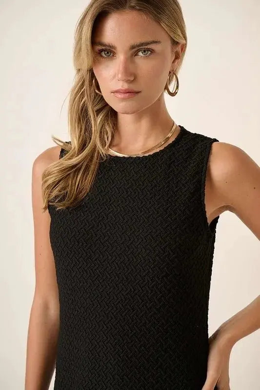 Mittoshop Side Slit Round Neck Sleeveless Dress for Women - Love Salve